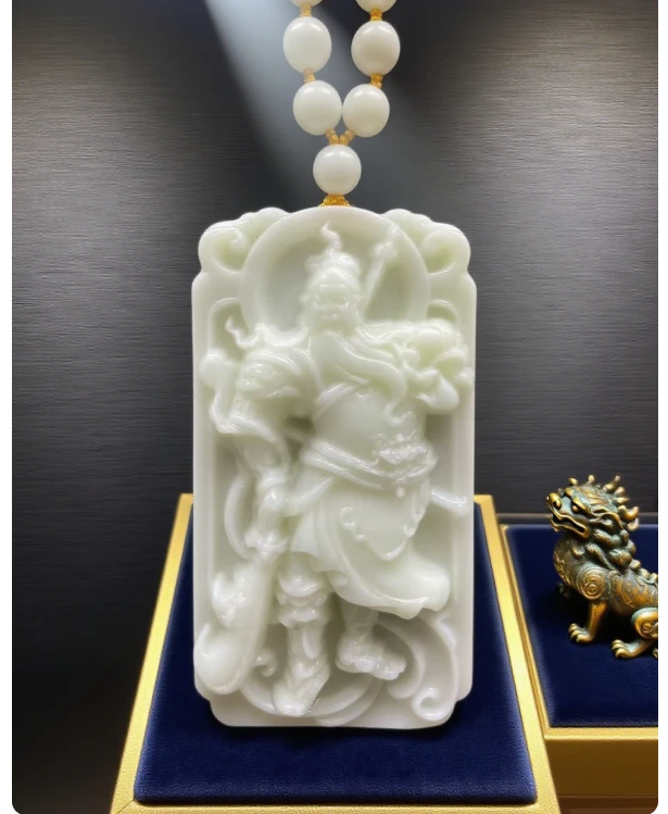 祥生矿业|古蓝田玉武财神关二爷挂件多样性随机发其一 222