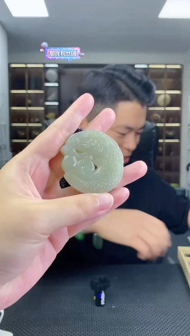 和田玉未镶嵌颈饰鱼化龙清货2