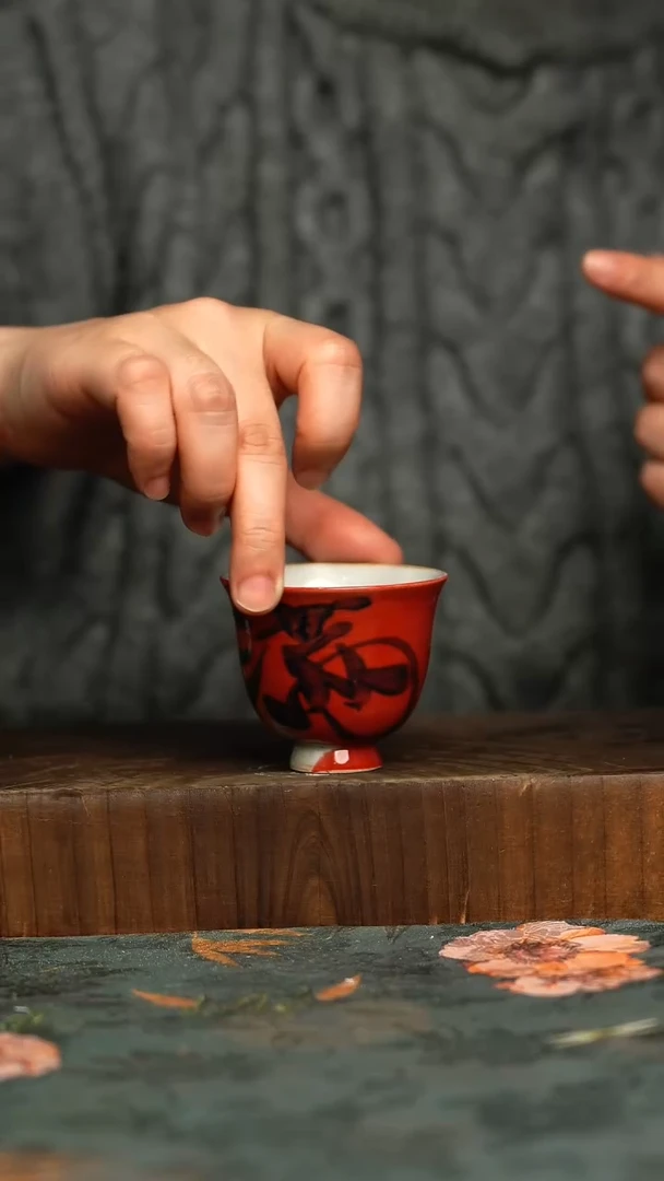 杯釉下彩手工手绘同款陶器