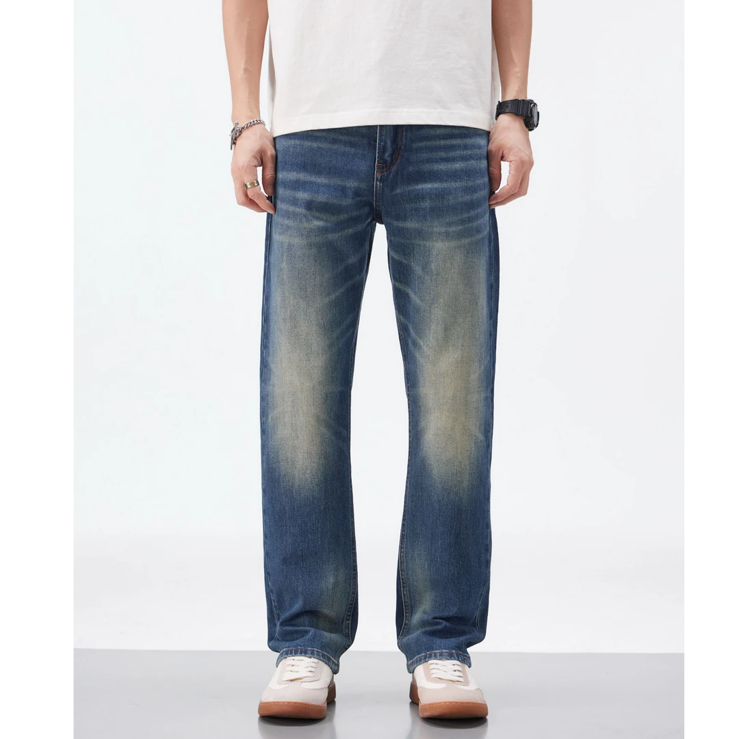 紫耀丹宁VG-015赤耳丹宁13.5盎司标准直筒美式复古特殊洗水工艺