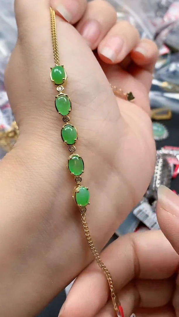 银S925镶嵌戒指翡翠天然A货缅甸翡翠