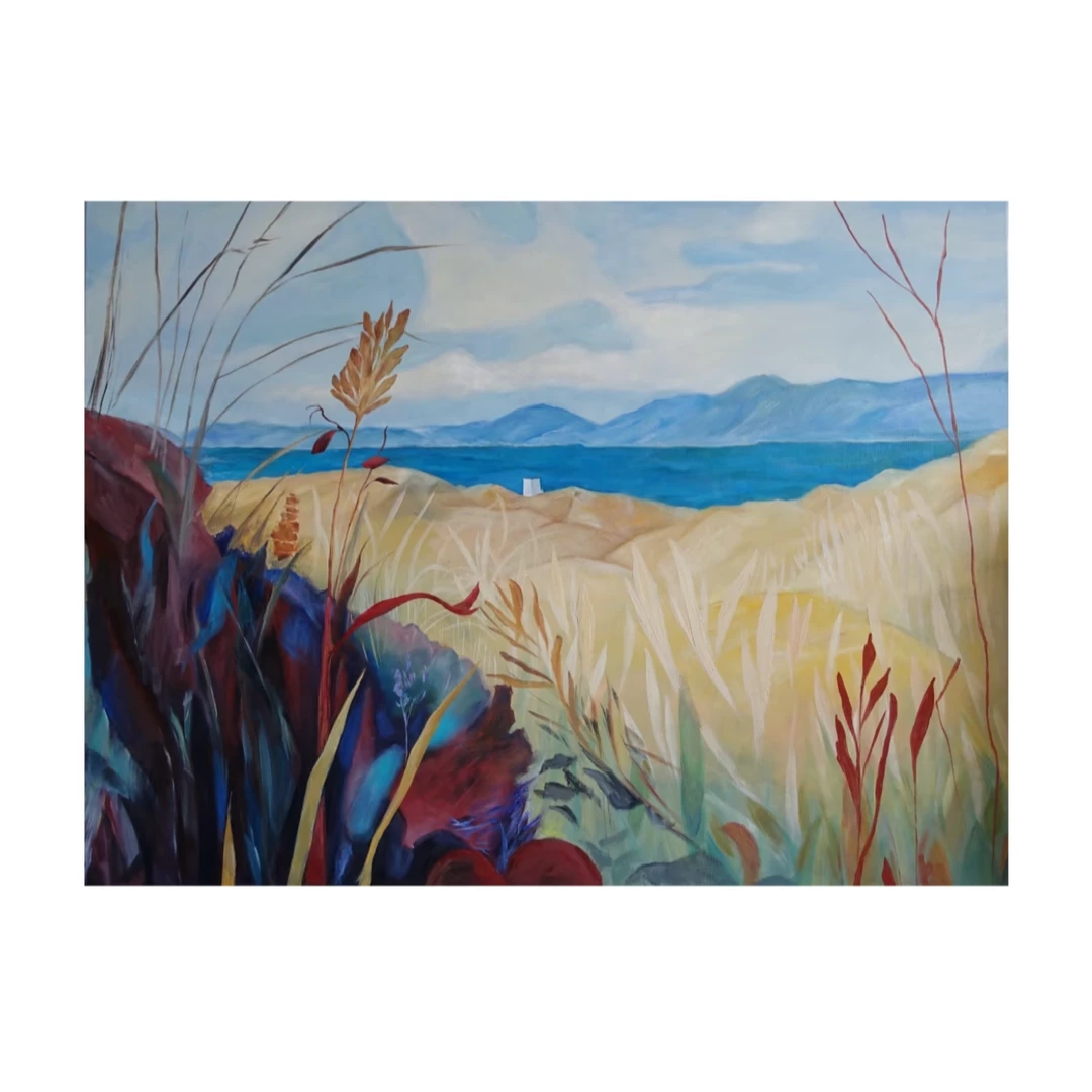 【阑山】90*120 原创油画孤品客厅中古小众 百搭 艺术装饰挂画—李敬