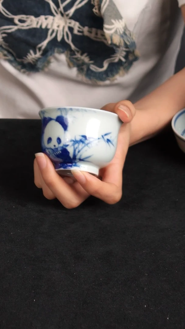 景德镇熊猫竹子杯