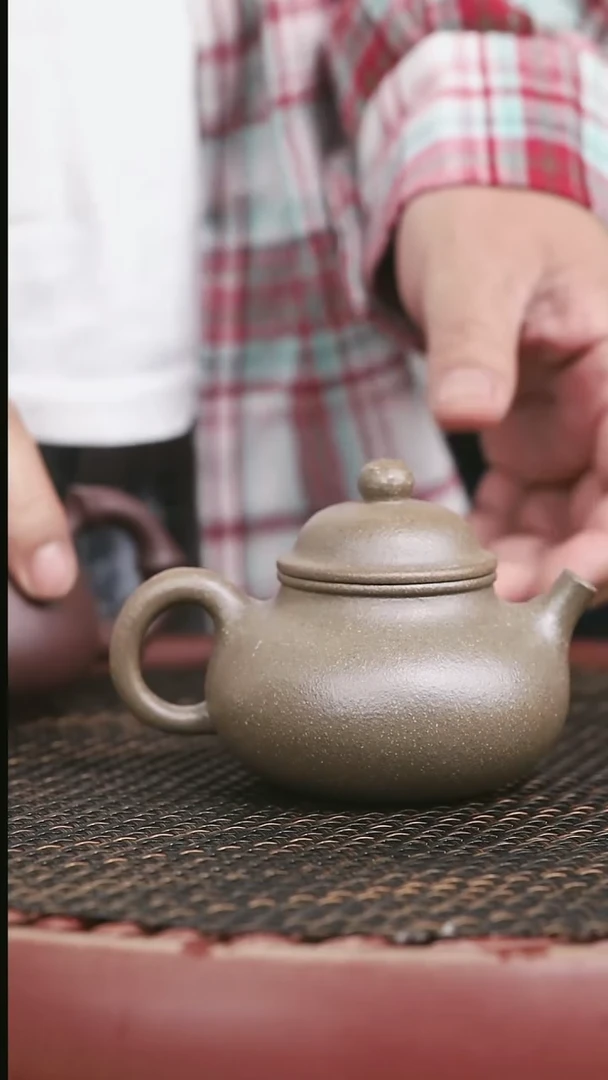 茶壶紫砂松花青段纳底容天150CC