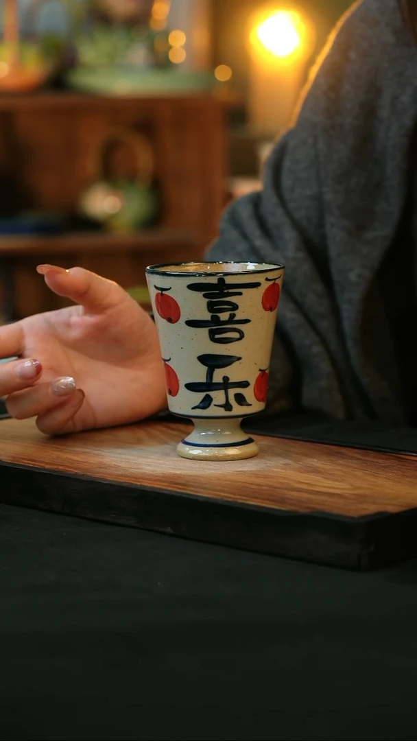 杯手绘心瓷陶瓷浮力