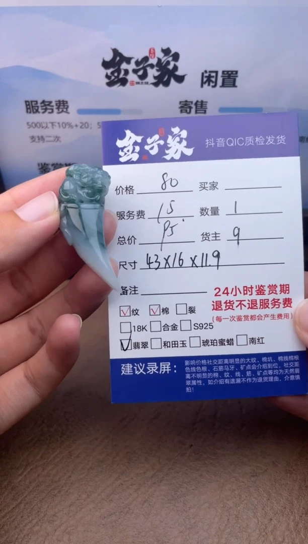 翡翠未镶嵌颈饰禾*544570519