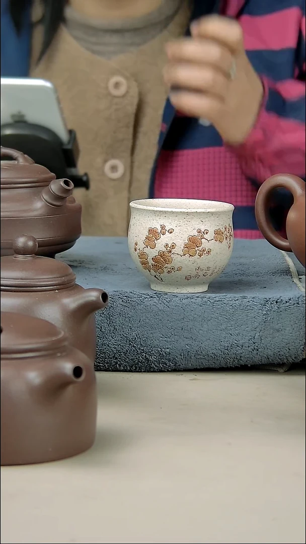 茶壶紫砂100白玉段杯子