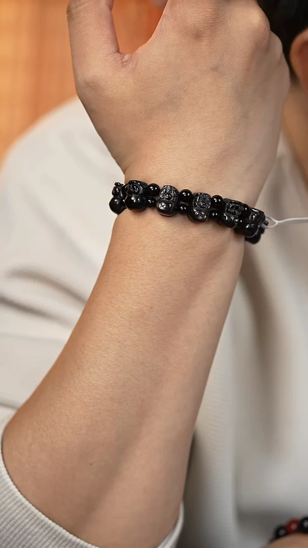 未镶嵌辉石手链金运石单圈手链（多样性发其一）