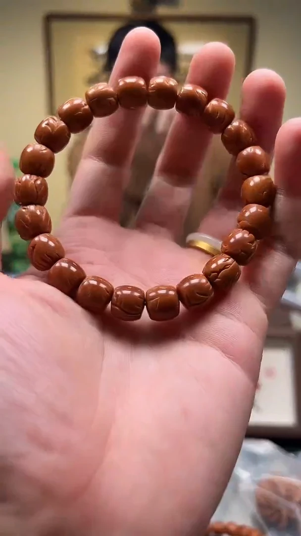 【闪购商品】桃核手串10mm+ 龙纹桃核直切单圈