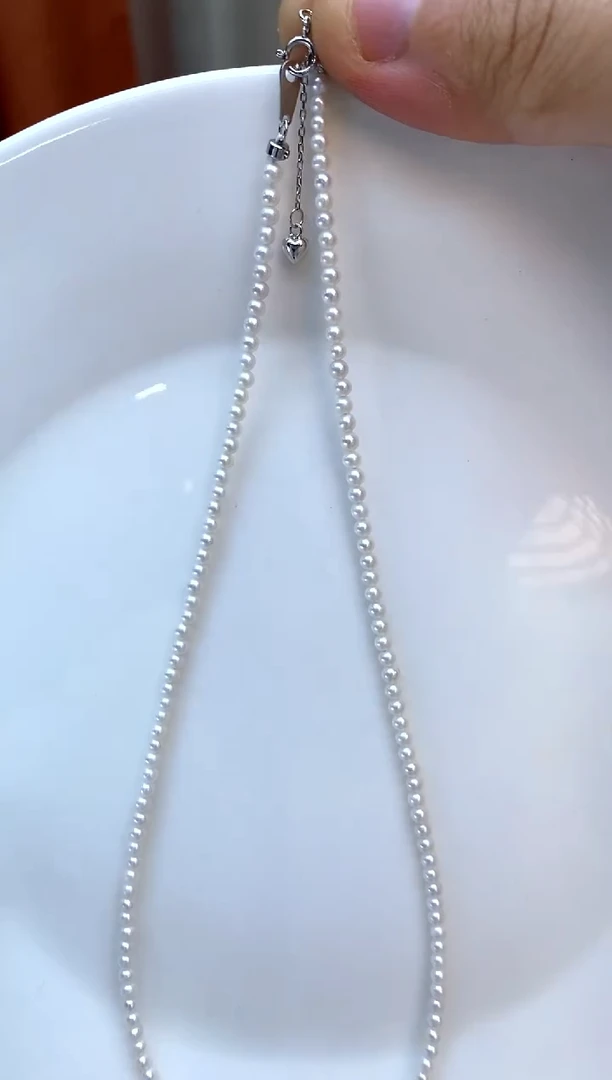 【闪购商品】淡水珍珠项链银S925镶嵌3