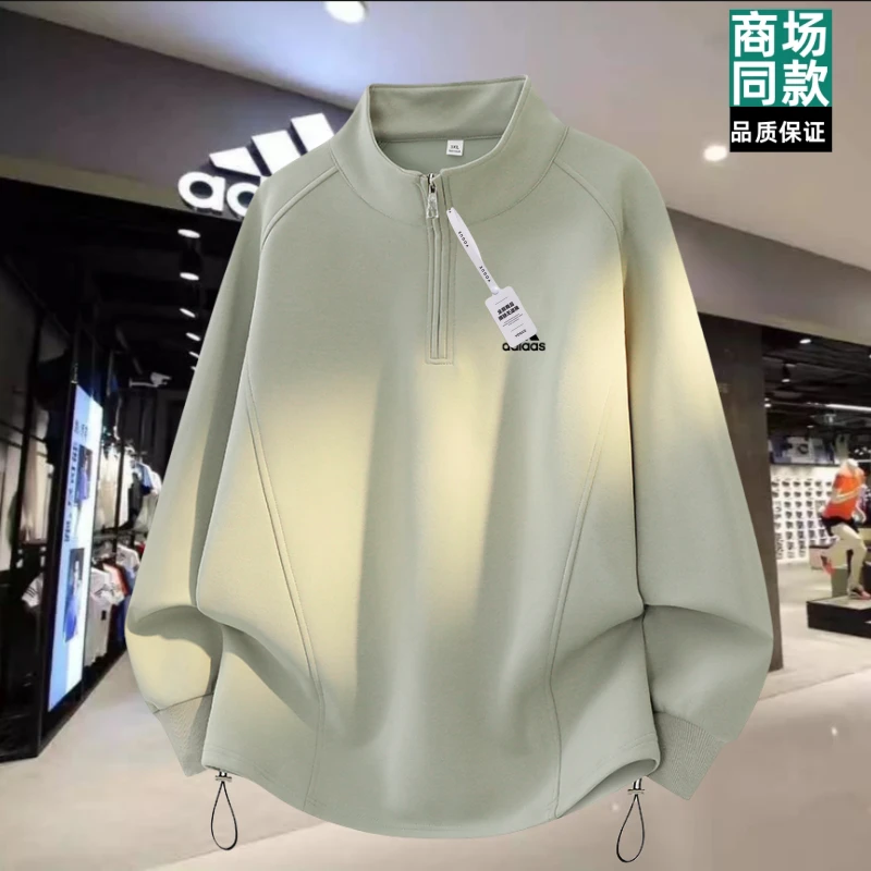 1【官方奥特莱斯】品牌折扣 秋冬新款半高领卫衣男士宽松大码打底衫