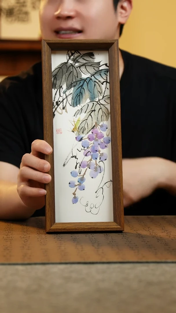 国画12.5*31.5纯手绘国风国画摆台