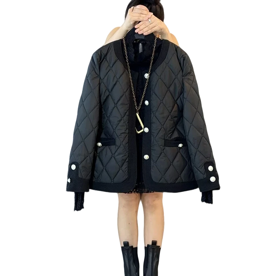 大维罗依MS欧货小香风气质简约薄棉外套