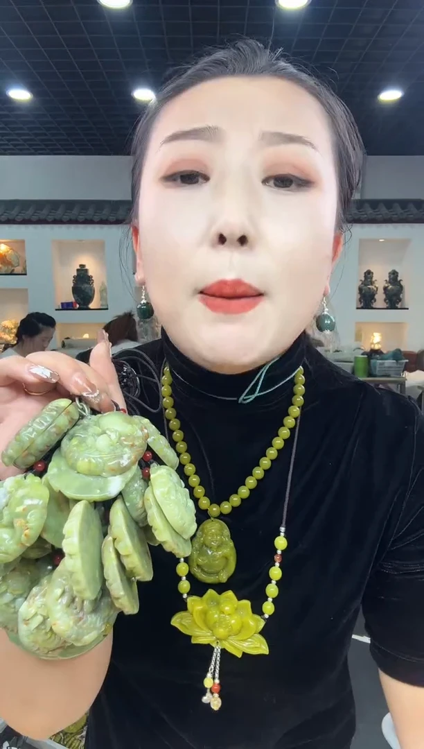 【闪购商品】岫玉颈饰未镶嵌仙女貔貅抱球【简约绳】