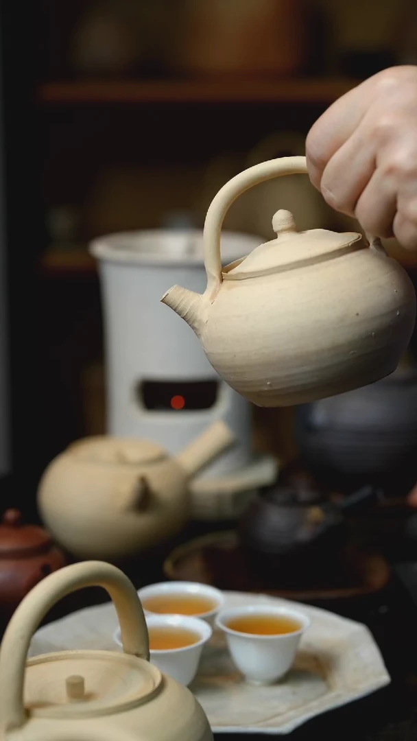 半****间白泥陶泥煮水茶壶