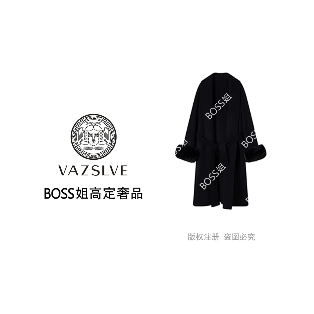 航邦祺【千山雪黛】挚爱凯瑟琳高级感大狐狸毛圈羊绒大衣BQY115