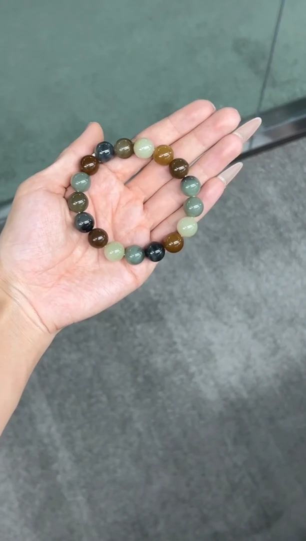 未镶嵌手串和田玉若羌微色差卡12JM