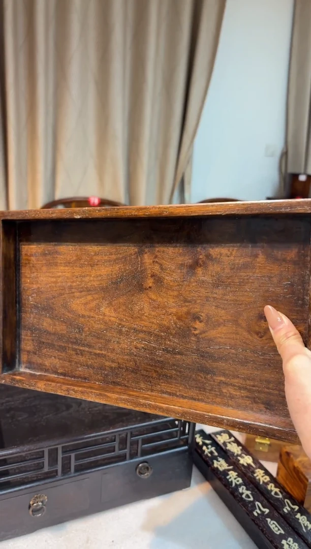 黄花梨木素面茶盘