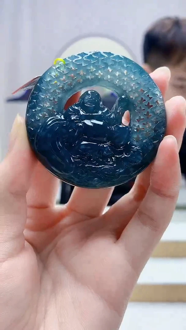 未镶嵌定制翡翠4868zm-毛货挂件佛公74