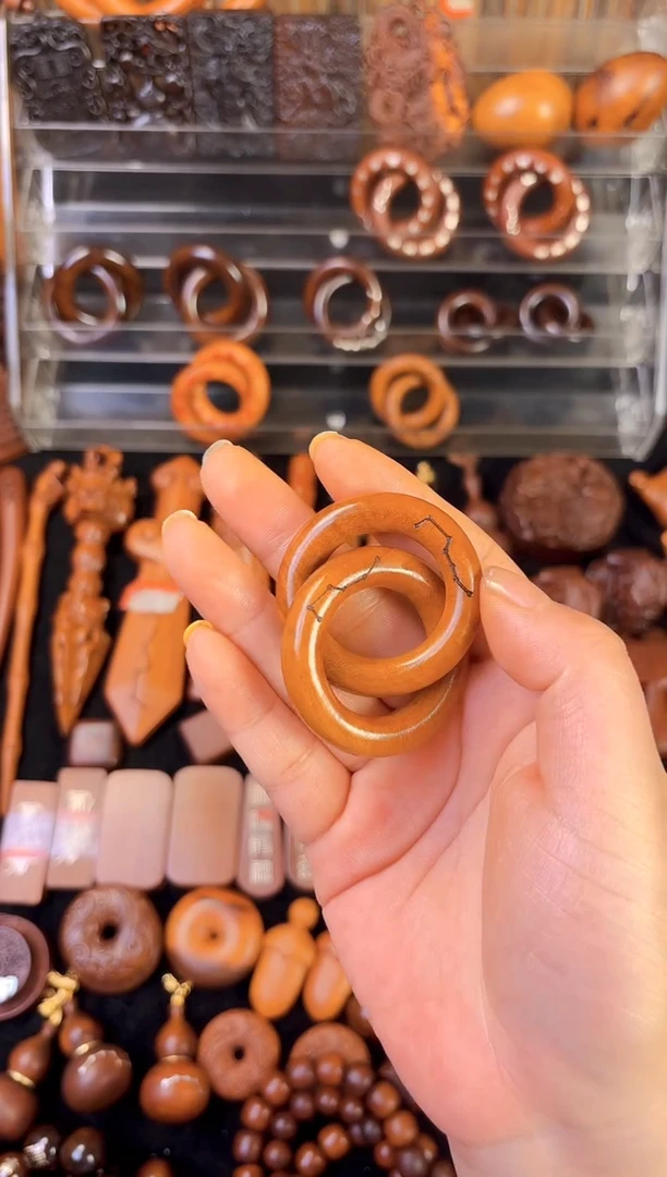 木雷枣木老料刻七星乾坤圈2.5