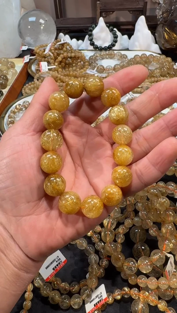 未镶嵌手串发晶SJ-243金发晶