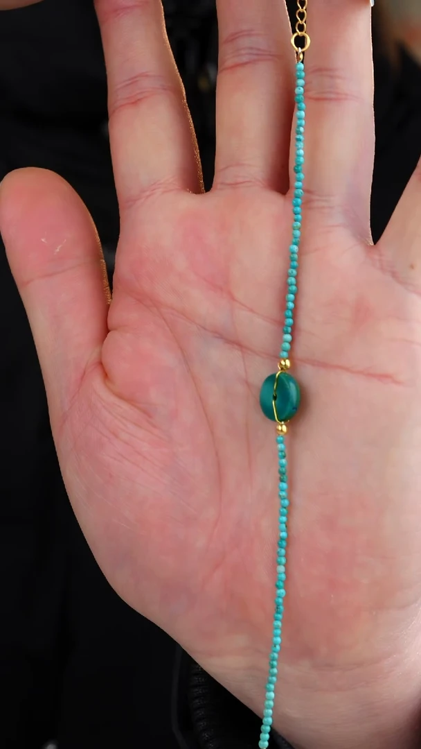 【闪购商品】绿松石手链银S925镀金镶嵌多样性发货