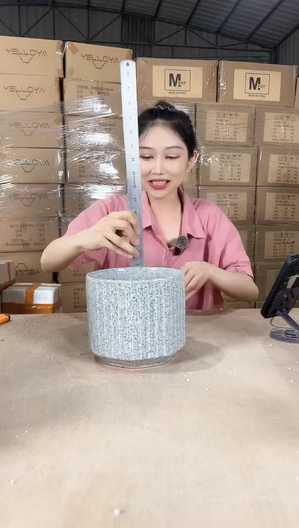 六角大理石纹灰色小号18x15