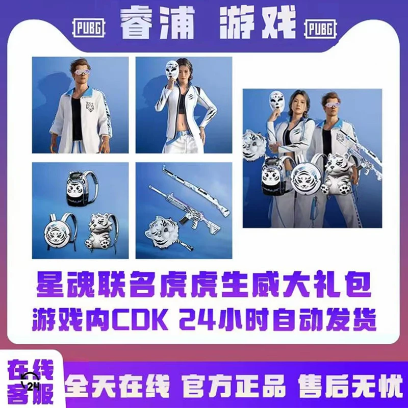 PUBG绝地求生星魂联名白运动滑雪镜虎虎生威大礼包CDK激活码