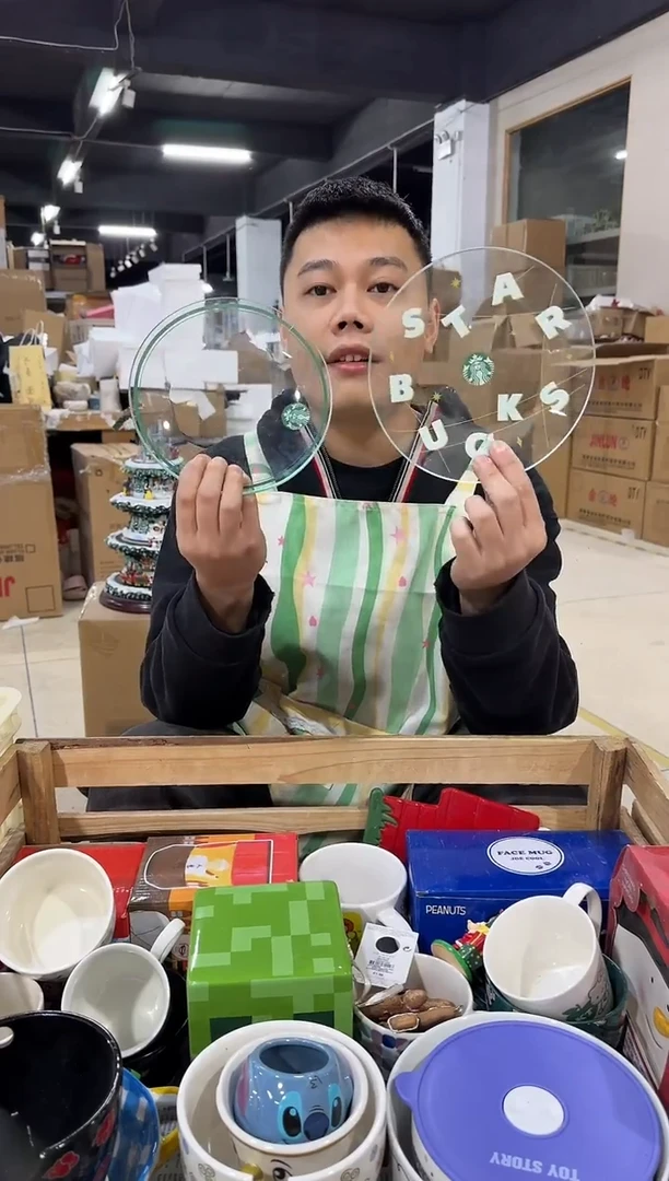 瓷片xbb玻璃盘2件套