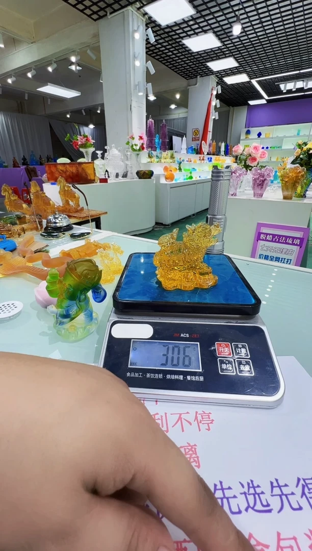 手工艺品琉璃古法琉璃母子龟摆件