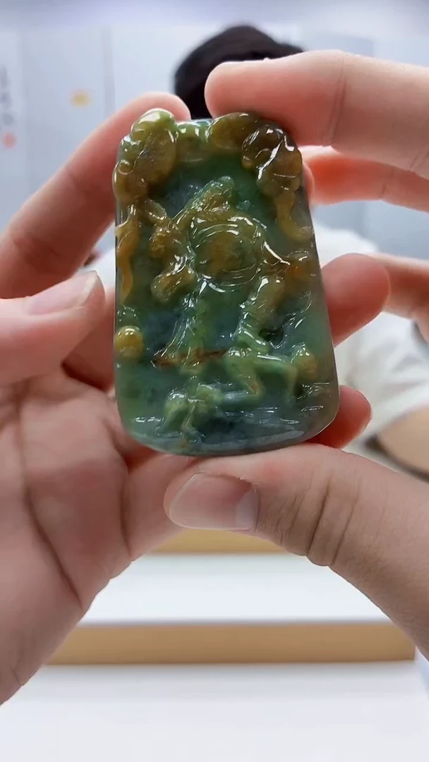 未镶嵌定制翡翠4917bb-毛货挂件75