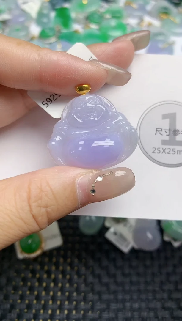 颈饰18K金镶嵌翡翠天然缅甸A货翡翠百元以上9元证书费自理