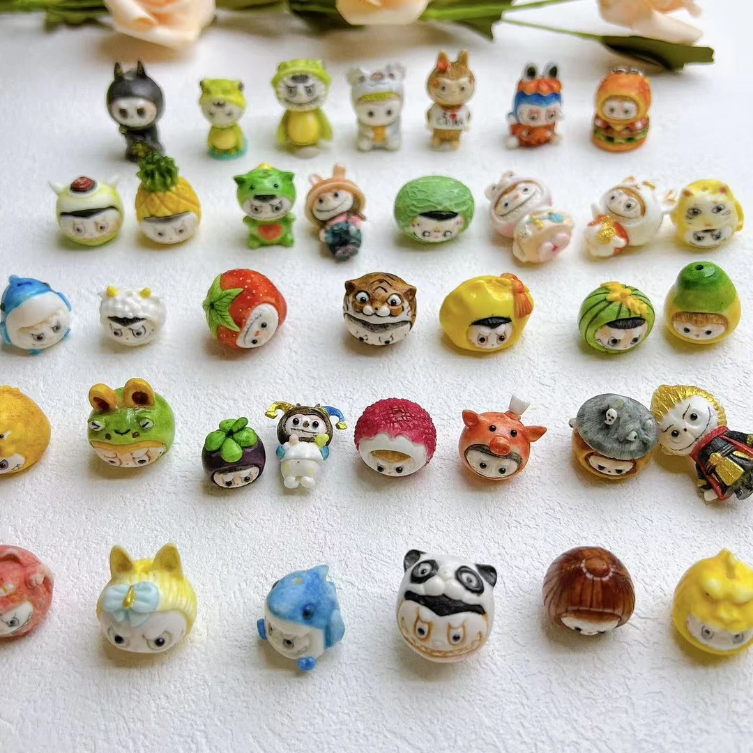 手工雕刻根付配饰手链搭配文玩配件