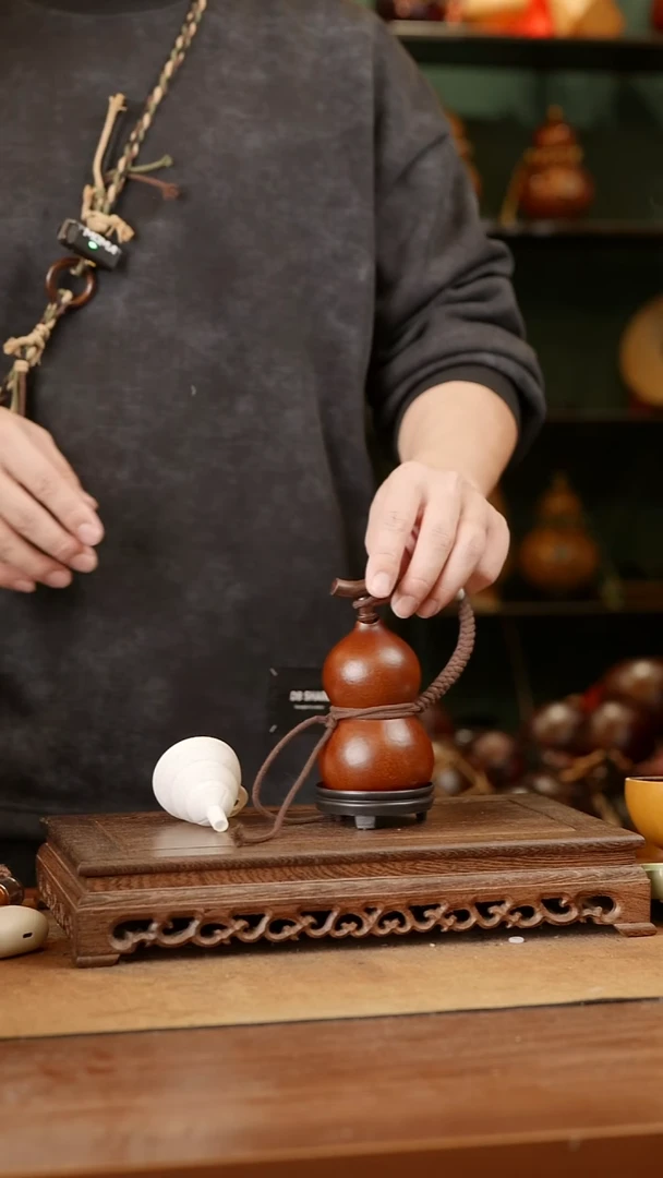 4精品天然大漆酒葫芦一物一拍~