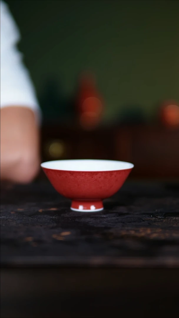 杯子景德镇纯手工陶瓷豇豆红