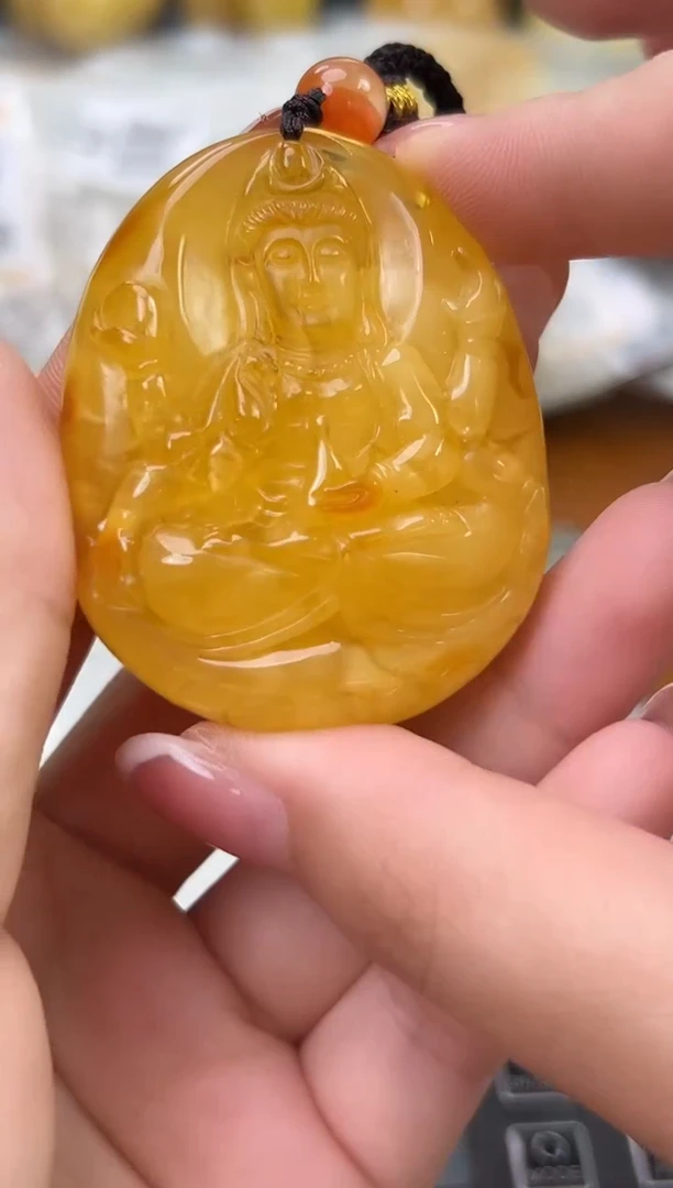 未镶嵌蜜蜡裸石琥珀蜜蜡吊坠