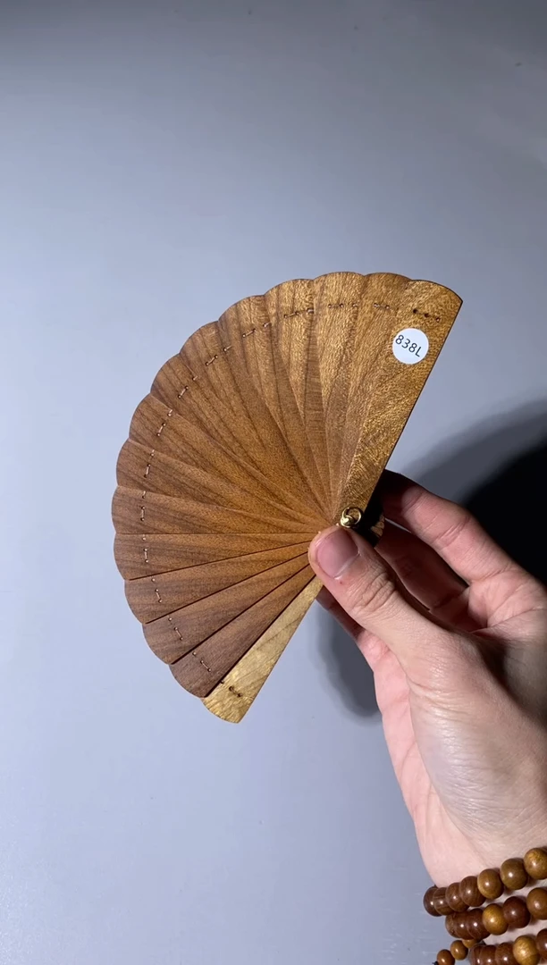 【闪购商品】金丝楠838号10cm金丝楠木小叶桢楠掌中扇