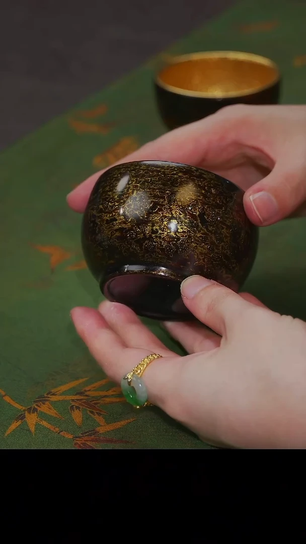 茶杯紫砂【宜景窑大漆鎏金系列】杯子 2