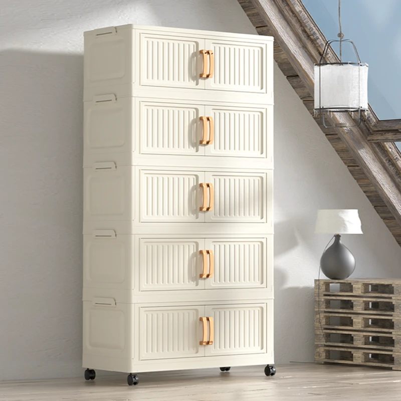 LM（60CM面长）免安装收纳柜子客厅零食储物柜家用宝宝衣服整理柜