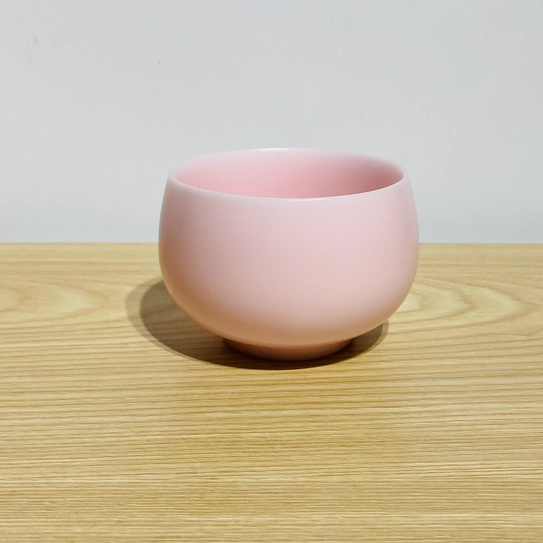 粉色冰种羊脂玉瓷罗汉杯主人杯