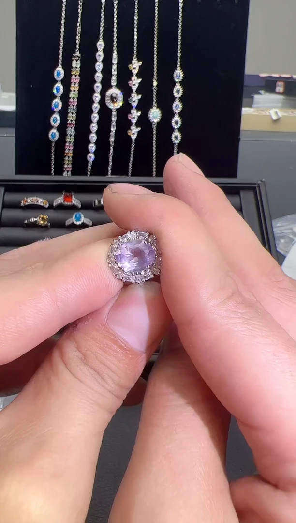 【闪购商品】紫晶戒指银S925镶嵌1111