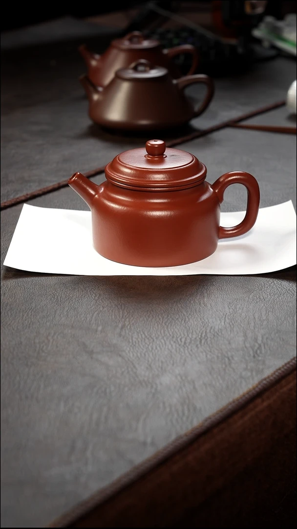 茶壶紫砂壶·17朱泥德钟200cc