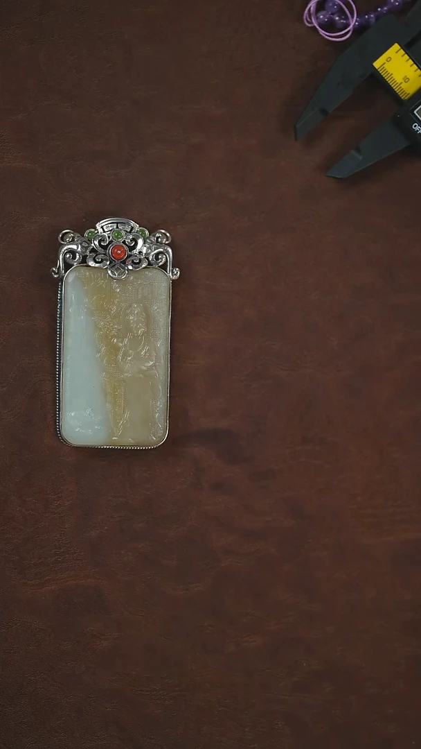 和田玉未镶嵌挂件闪购 糖白观音