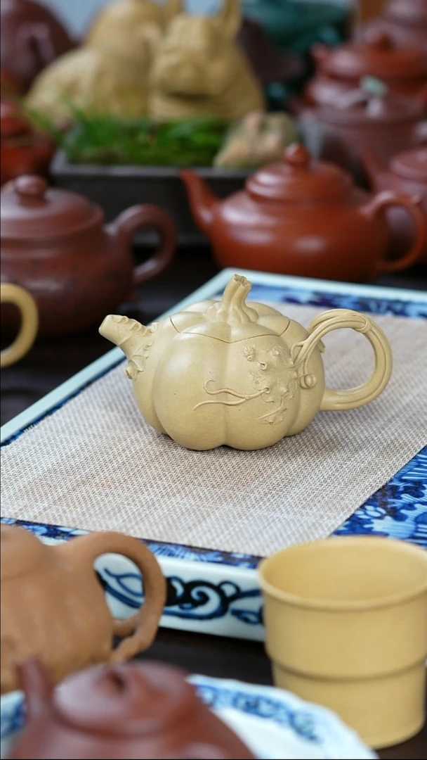 茶壶紫砂?**?本山绿 小南瓜 全手 配礼盒