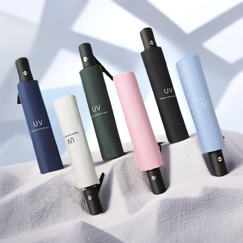 全自动UV自动黑胶防晒遮阳伞晴雨两用雨伞折叠太阳伞防紫外线防风