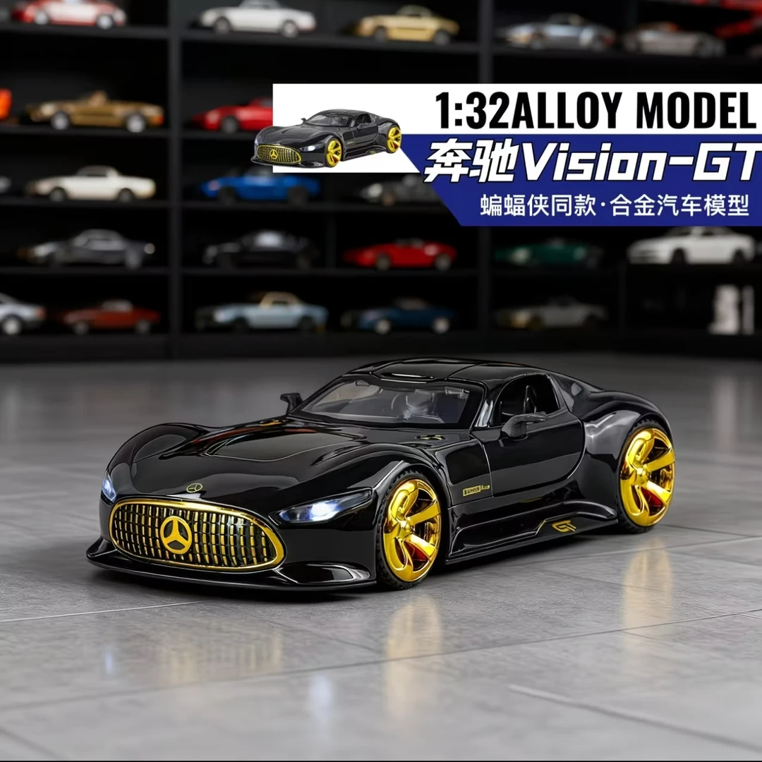【新人-福利】鸥翼门奔驰AMG-GT VISINN仿真合金汽车模型玩具摆件