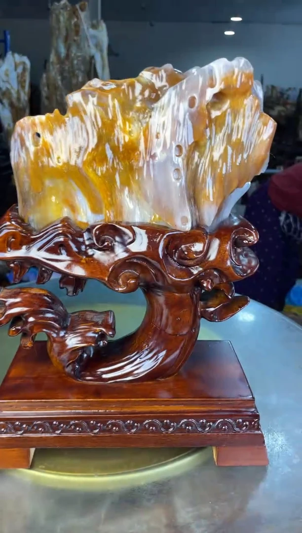 未镶嵌摆件硅化玉27
