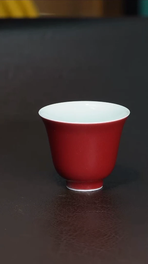 柴窑霁红铃铛杯60cc