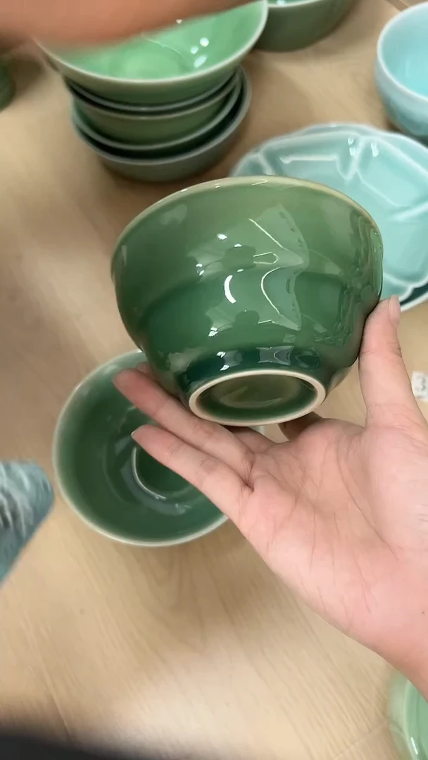 龙泉云间青瓷小米茶器