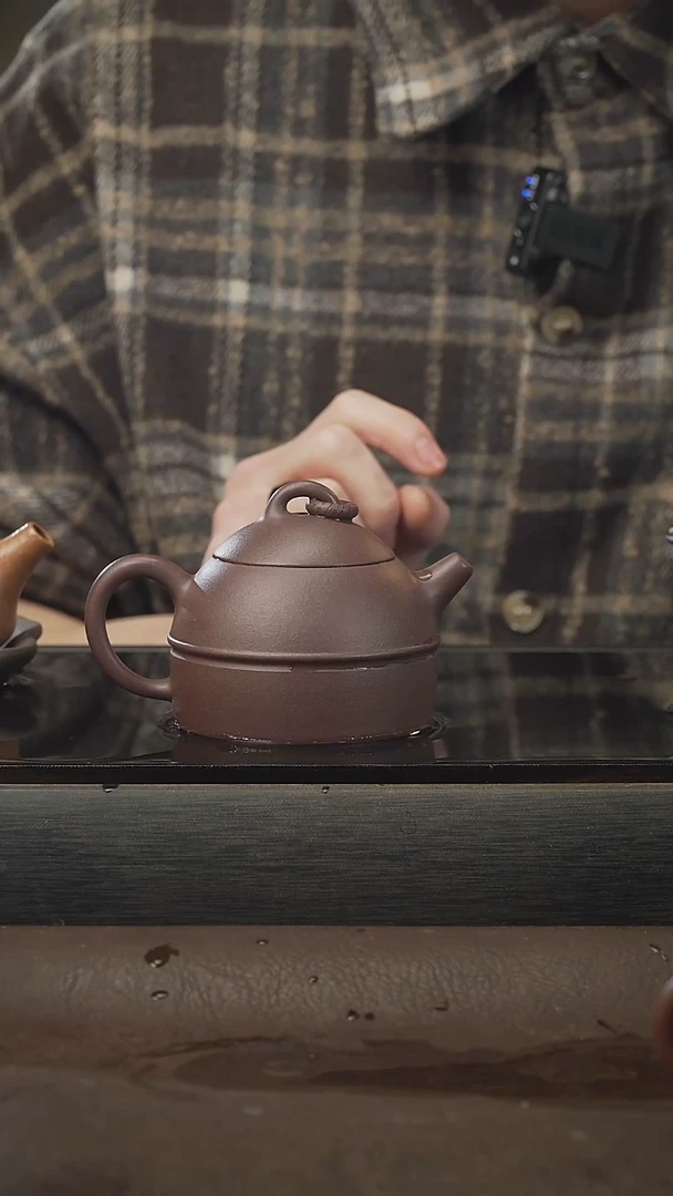 茶壶紫砂古权，紫泥，180cc